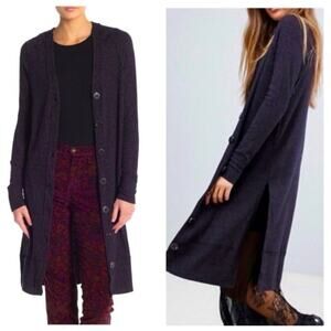 Womens We The Free Sparkly Blue Long Lightweight Cardigan Size XS EUC!